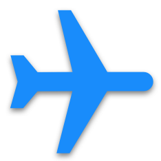 blue plane icon